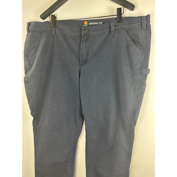 Carhartt Coal Loose Fit Crawford Rugged Flex Pants 102080 011 Women's Size 24W - Picture 8 of 12